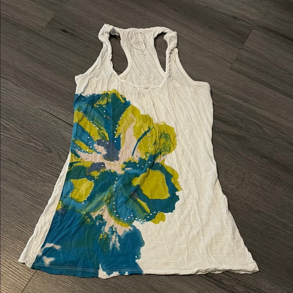 International concepts Floral Print Tank Top